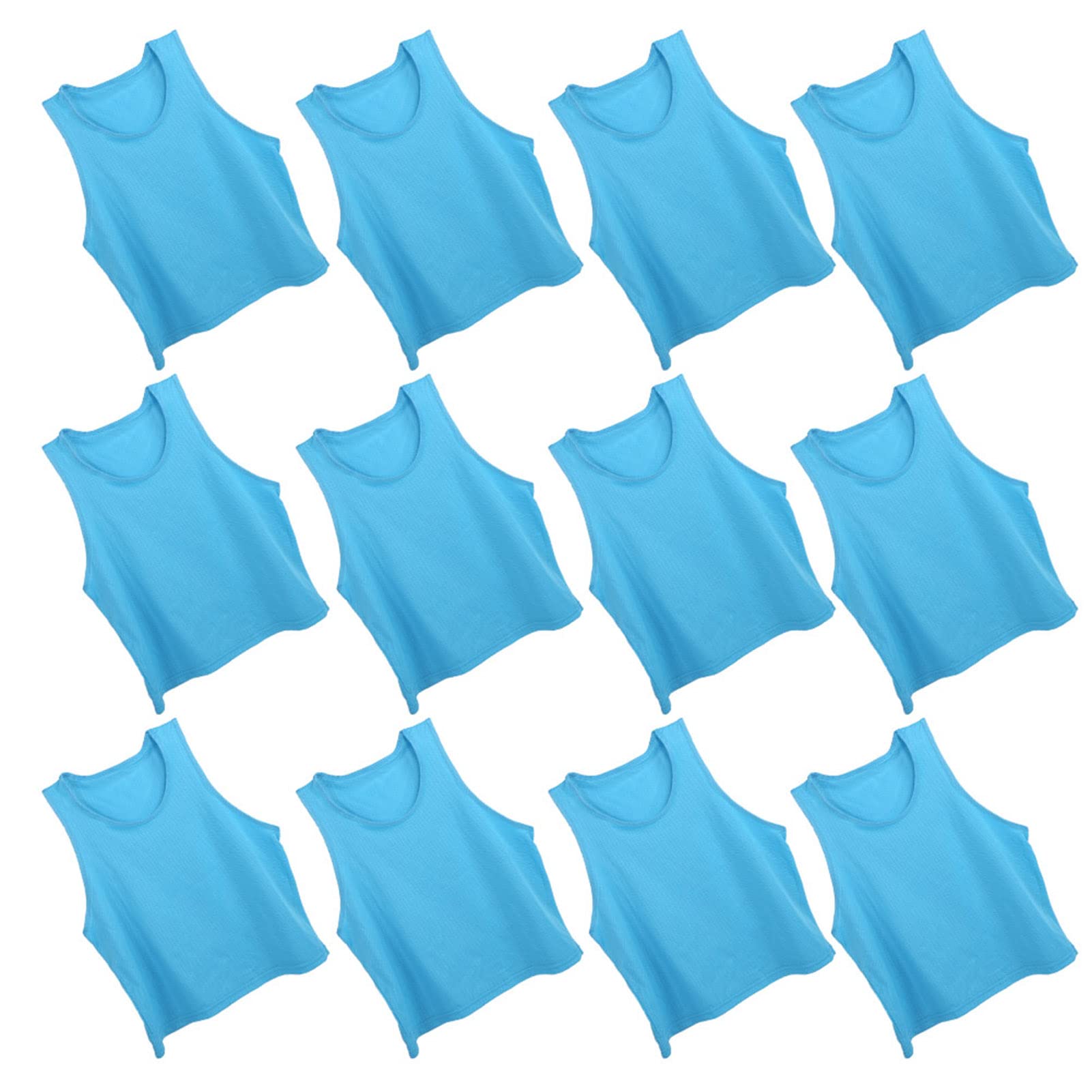 Maglia da Calcio Giovanile, Confezione da 12 Pinnies da Pratica Leggeri Ad Asciugatura Rapida Ad Alta visibilità, Maglia da Basket per Bambini con Rete in Nylon per Basket Calcio Sport