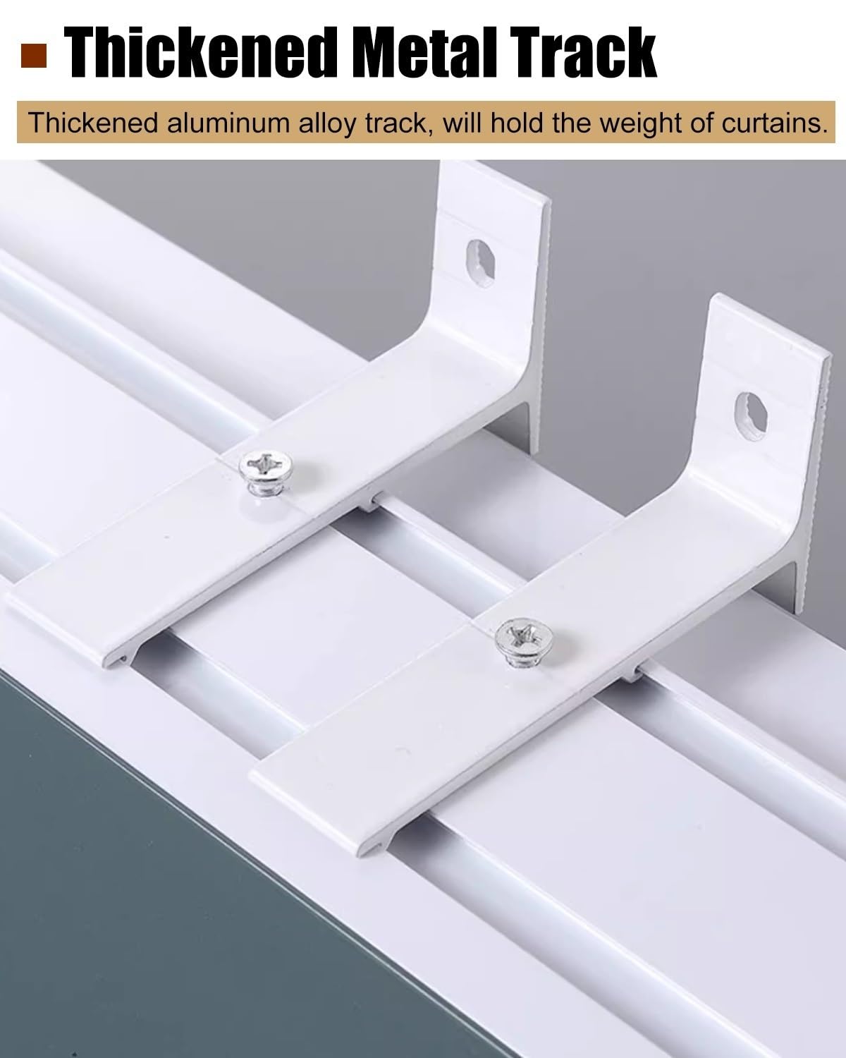 Rail de rideau de plafond personnalisable pour rideaux, cadre de plafond suspendu décoratif, idéal pour la douche, le salon et les cloisons de séparation de fourgonnette, longueur 435 cm (17