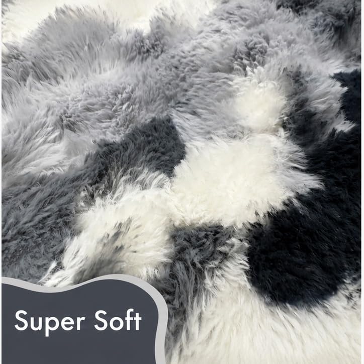 Image of Signature 3-Ply Faux Rabbit Fur Blanket King Size | Ultra Soft Heavy Weight Quilt-Feel Blanket | 6kg Luxury Winter Comforter for Bed Ideal for Heavy Winters (Silver Strata)