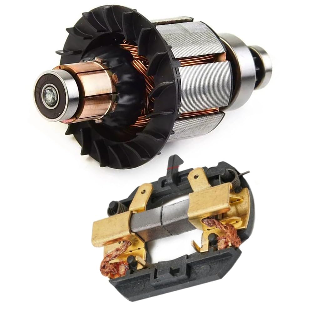 SPORTARC Porta spazzole di carbone, 18 V, armatura motore, per trapano DCH243 DCH253, struttura in metallo e plastica, set da 2 pezzi, pezzo di ricambio
