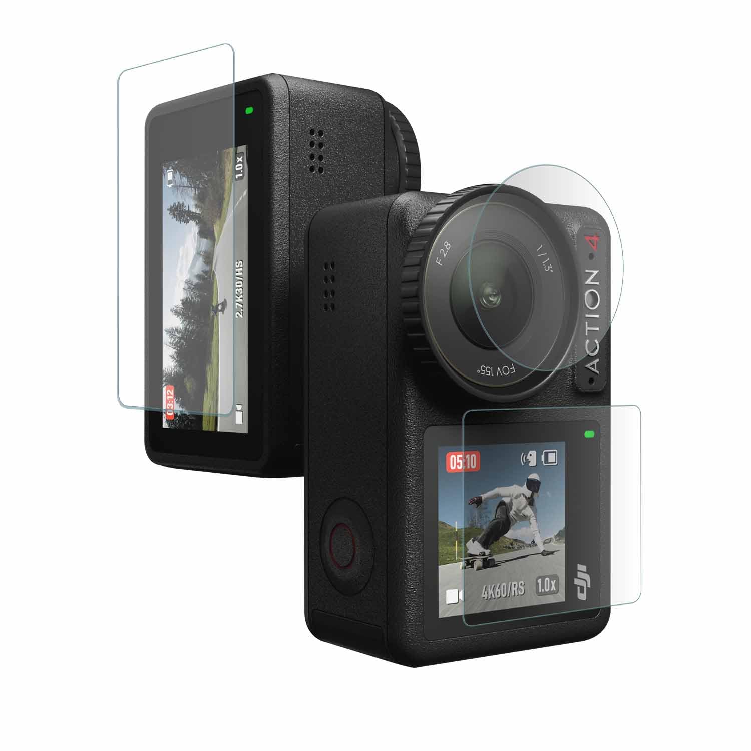 POPIO Military-Grade Gorilla Tempered Glass for DJI Osmo Action 4 Camera (Transparent) Edge To Edge Full Screen Coverage With Installation Kit, Complete Set Of 3 Glass-picture-25