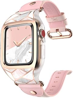 i-Blason Band Compatible with Apple Watch Band 38 mm, [Cosmo] Stylish Sporty Protective Bumper Case with Adjustable Strap Bands for Apple Watch Series 3/2/1