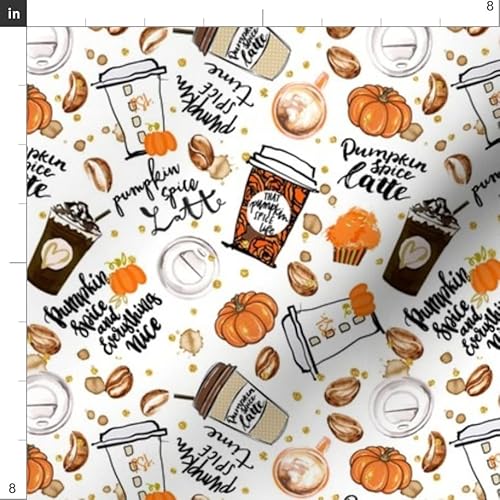 Pumpkin Spice Latte Fabric - Cozy Fall Cream Print on Petal Signature Cotton for Quilting, Apparel, and Home Decor 4 Pumpkin Spice Latte Fabric - Cozy Fall Cream Print on Petal Signature Cotton for Quilting, Apparel, and Home Decor - Image 3