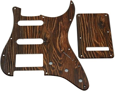 KAISH 3D مطبوعة نمط سترات HSS جيتار بلاستيك Pickguard ST لوحة خلفية Tremolo Trem غطاء لستراتوكاستر / سترات صنع في المكسيك نمط الخشب