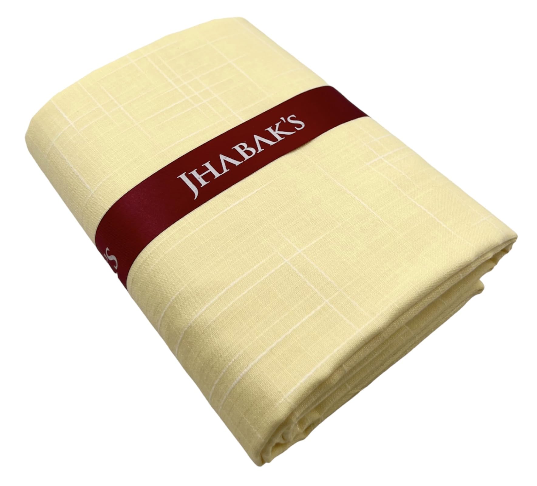 JHABAK'S Mens Cotton Blend Premium Linen Customizable Length Dress Material Shirt And Trouser Fabric 2.25M Shirt Cloth, 1.20M Pant Piece (Yellow Shirt, Navy Blue Trouser) 3