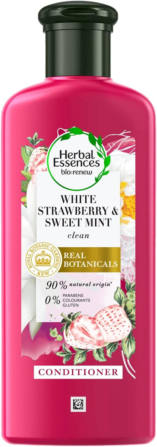 Herbal Essences White Strawberry & Sweet Mint CONDITIONER- For Cleansing and Volume - No Paraben, No Colorants, 240 ML