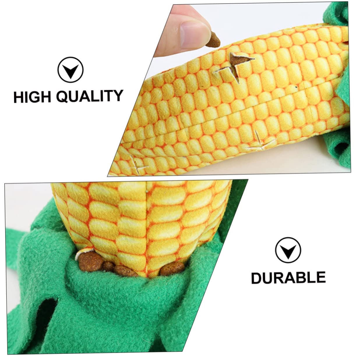 Mipcase 2juegos Juguete Interactivo para Perros Dispensador De Comida Forma De Maíz para Entrenamiento y Estimulación Olfativa Juguete para Perros Pequeños y Fácil De Limpiar y
