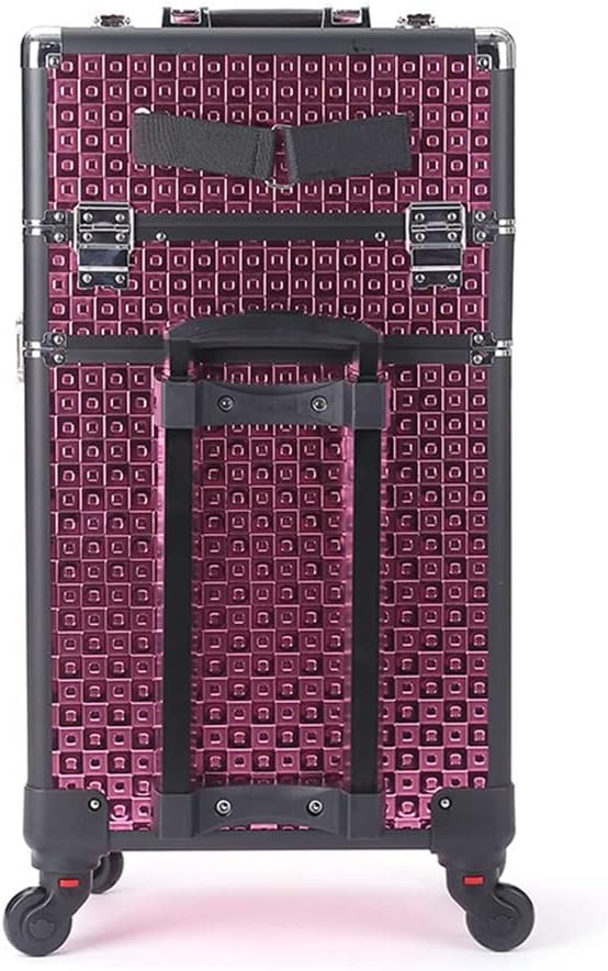 Multifunctional multi-layer trolley case aluminum alloy makeup box makeup artist and makeup box toolbox
