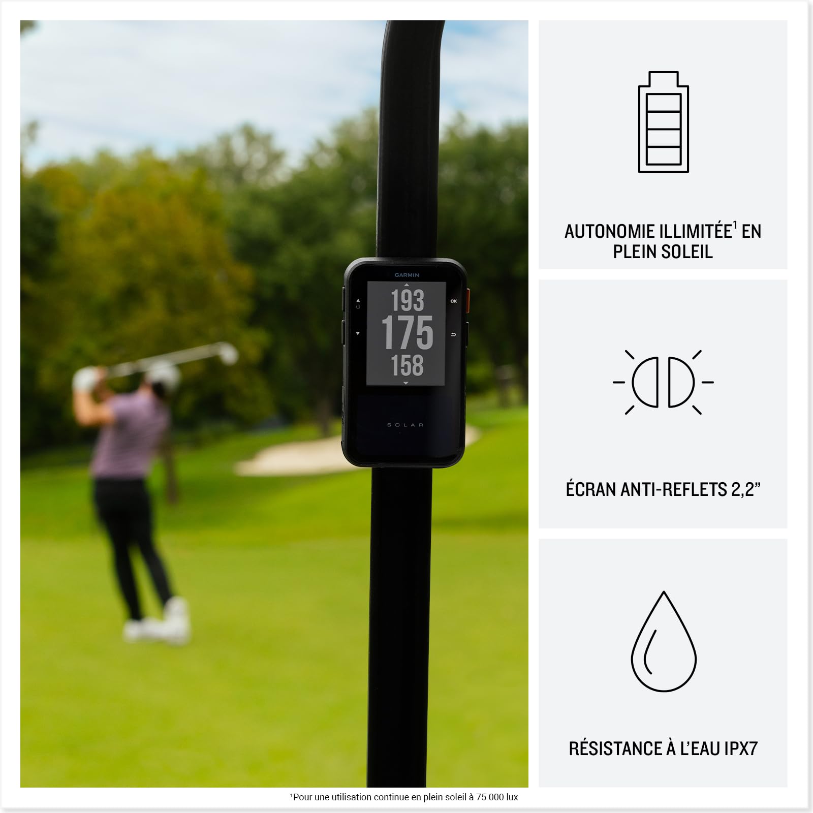 Garmin Approach G20 Solar GPS de Golf Portable