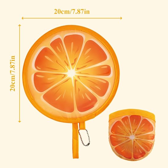 4Pcs Fruit Round Foldable Hand Fan Handheld Compact Cooling Fans Foldable Multi-Role Round Fans,Round Folding Fan for Outdoor Games,Xmas Decoration,Festival,Party Favors,Travel,Events