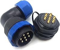 Vista 10 de SD28 2Pin ~ 26Pin Power Industrial Cable Conector, Codo Impermeable Enchufe Conector de Alimentación IP67 (12 Pin)