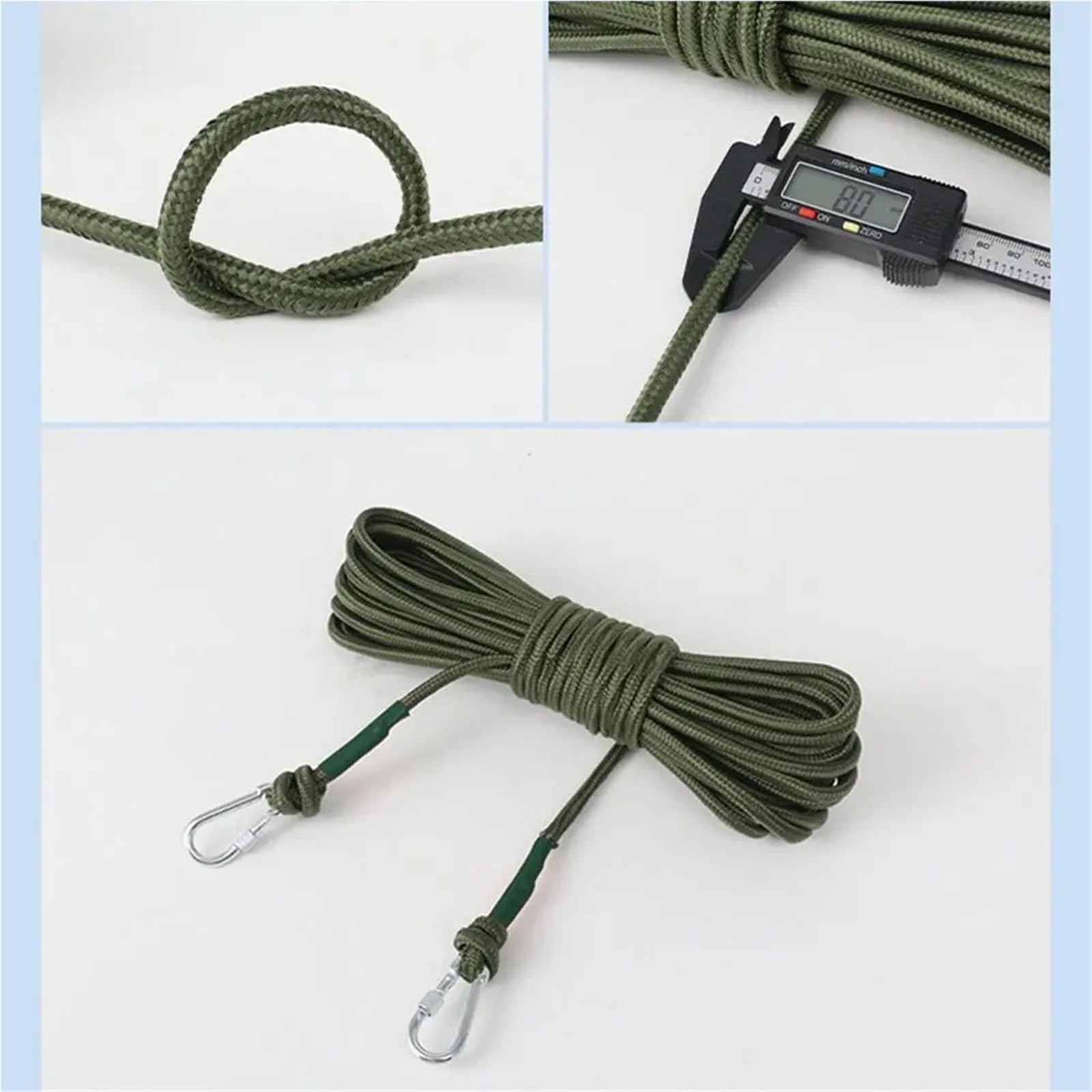 Corde à Linge Corde à Linge en Fil métallique de 10 m/20 m, épaisseur 8 mm, résistante au Vent, idéale for Le Camping et l'extérieur(White 20M)