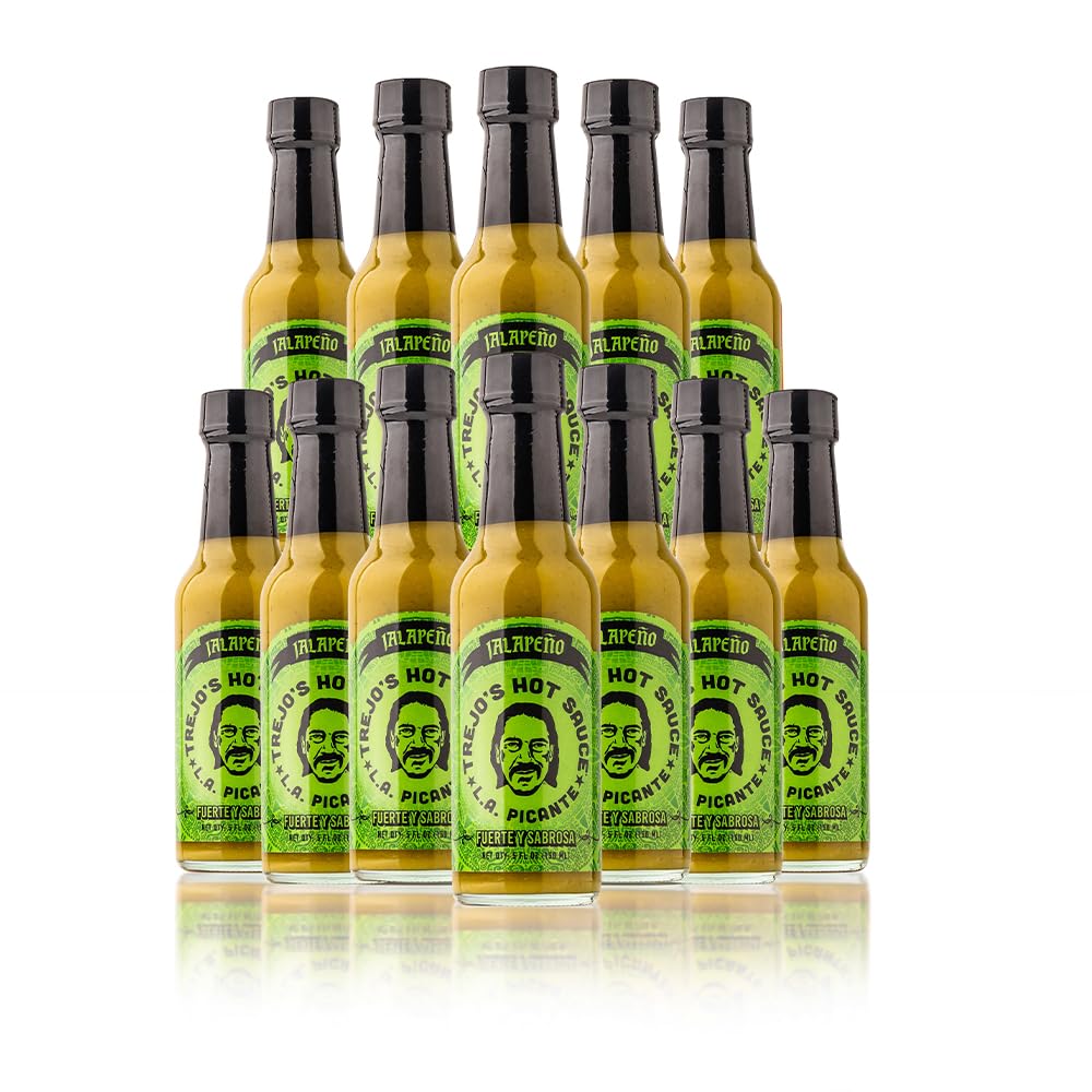 Trejo's Jalapeño Hot Sauce | Zesty & Flavorful with Green Olives, Lime & Honey | Tangy & Balanced | Non-GMO & Vegetarian | Perfect for Tacos, Burritos