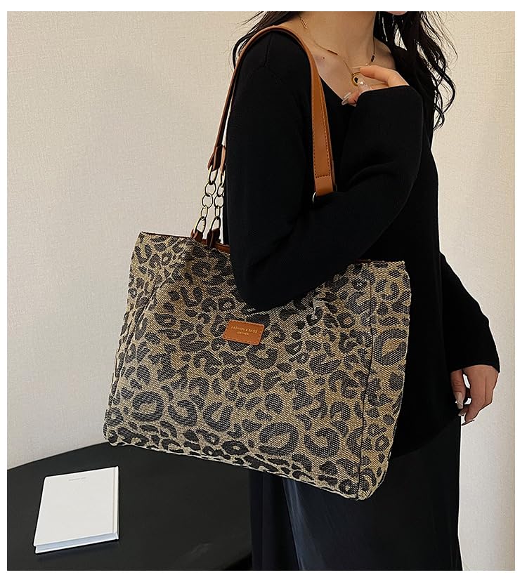 y2k Cheetah Handbags for Women, Fashion Tote Shoulder Bag Leopard Print Purse Ladies Chic Shoulder Bags Handbag Bag (brown)2