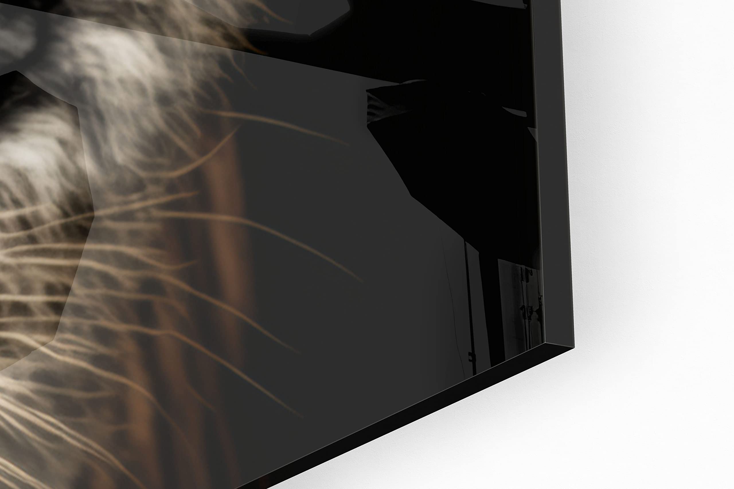 Manschin-Laserdesign Premium Wandbild aus Acrylglas oder Aluminiumverbund - KEIN LEINWANDBILD - modern Wandbilder XXL Wanddekoration Design Wand Bild Abstrakt (Tiger 01, Acrylglas 60x40cm)