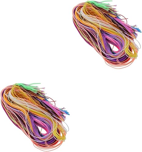 EXCEART Juego de 400 piezas de 20 nudos para atar pulseras de cuentas, cuerdas de gimp, kits de bordado, joyería colorida, manualidades, cordón de