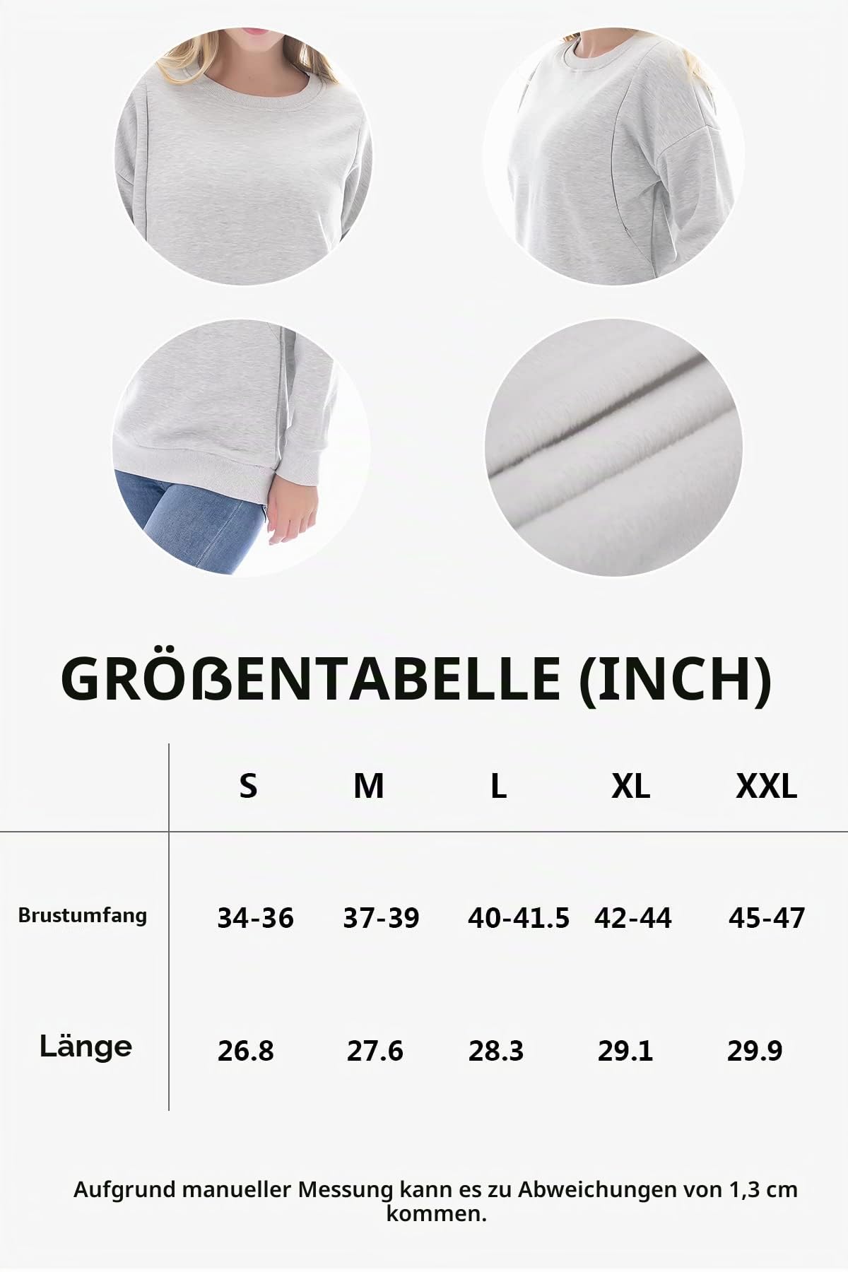 Smallshow Stillen Sweatshirt Langarm T-Shirt Pullover