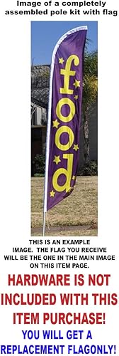 Miniatura 2 de Burgers Feather Banner Swooper - Letrero de bandera de repuesto, solo bandera