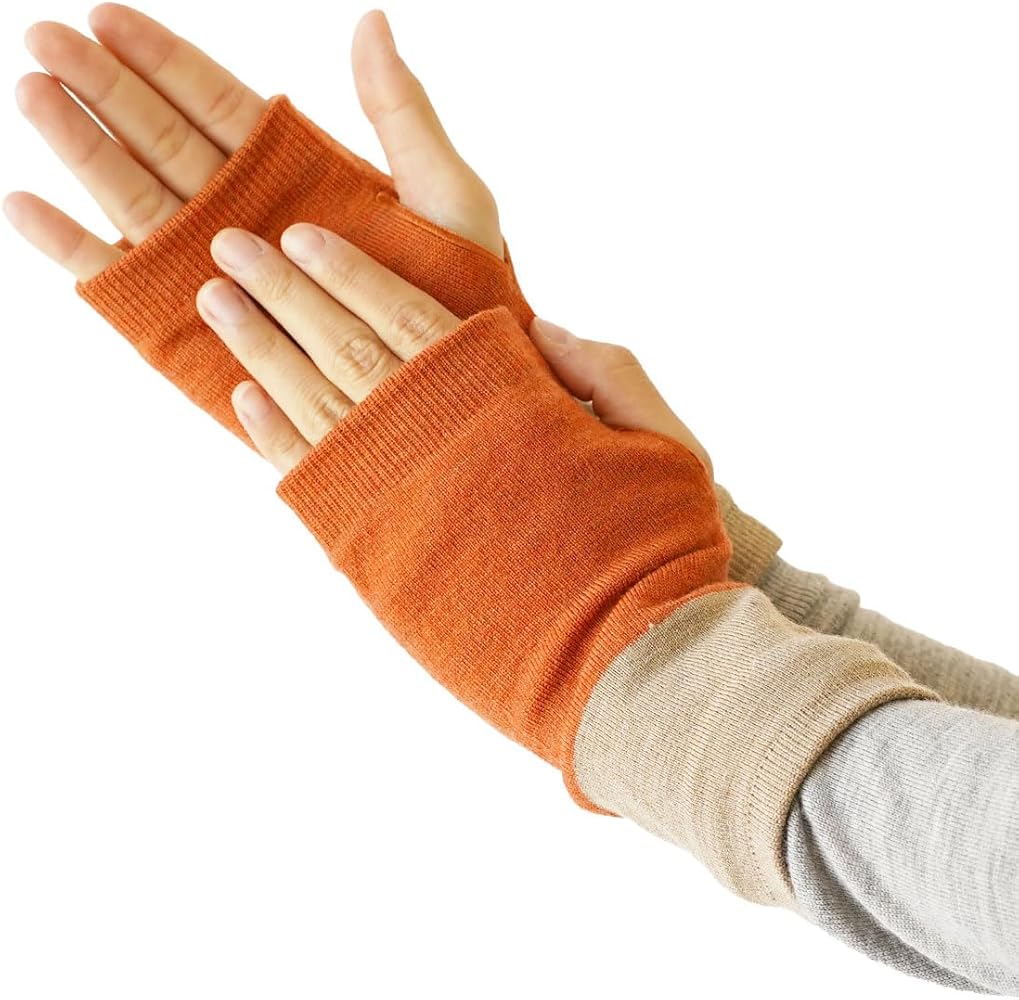 Amazon | [絹屋] アームウォーマー 内側シルク 2重編み ウール SO5795