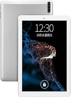Tablet 10.1Inch, Android Tablet with Dual Camera, 5G WiFi Tablet 13MP Camera 8800mAh Tablet Octa Core 2.5Ghz CPU, 6GB RAM 128GB ROM Tablet for Home Office, Silver (US Plug)