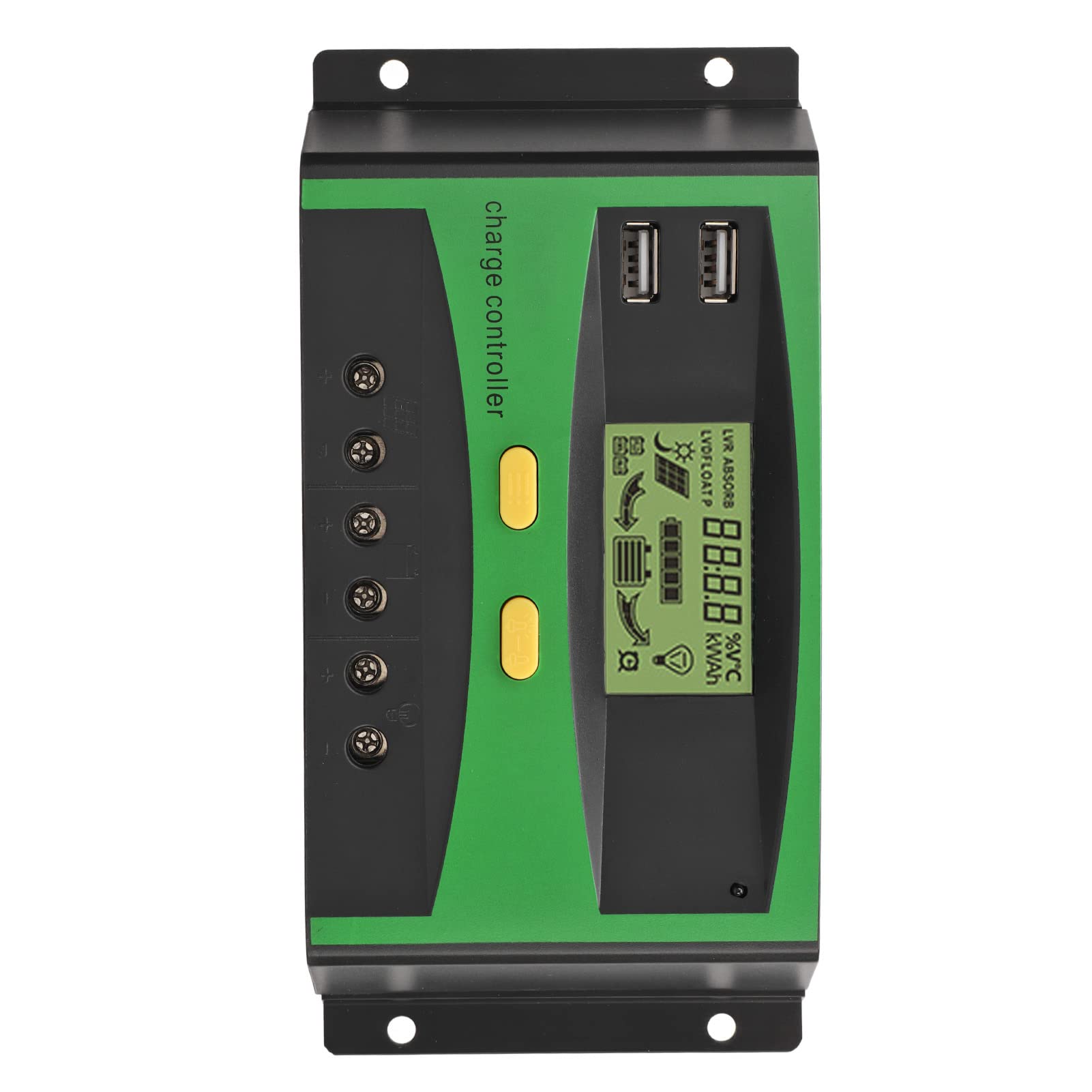 Régulateur de panneau solaire, interface homme-machine, contrôleur de charge solaire 12 V 24 V sans danger pour maison intelligente (60 a-12 V/24 V