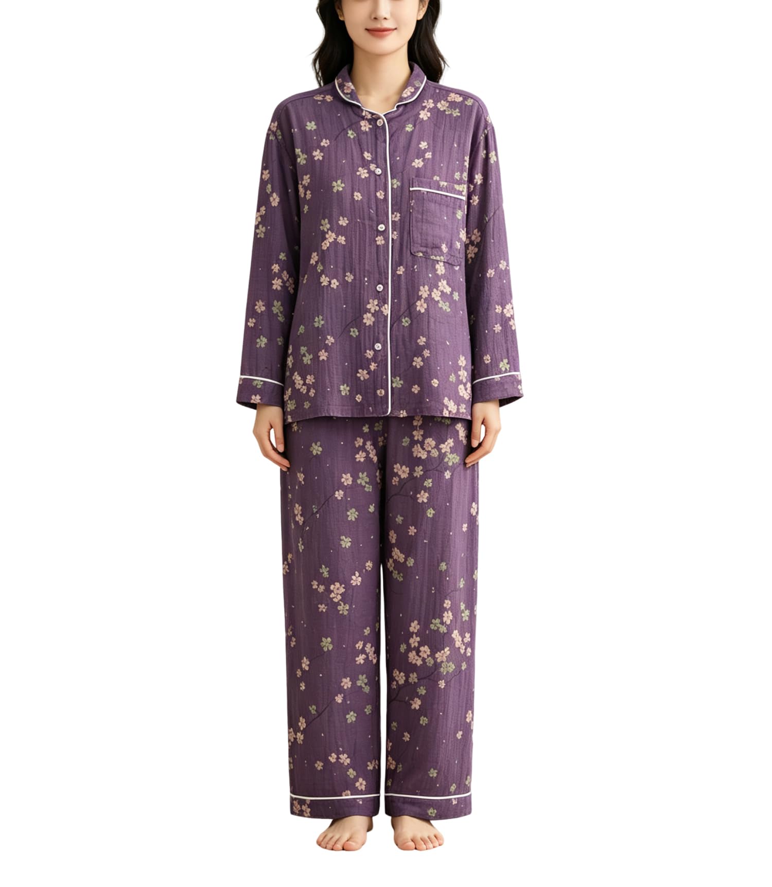 Ropa de dormir japonesa de algodón suave, kimono, Yukata, ligera, transpirable, pijama para mujer