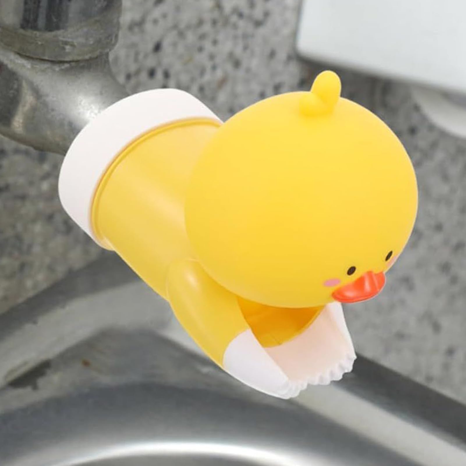 Faucet Extender For Kids, Kitchen Faucet Extender Attachment, Soft Splash-Proof Kids Extend For Bathroom, Soft Duck Tap Attachment & Kitchen Sink Decor, Bathtub Washing Aid