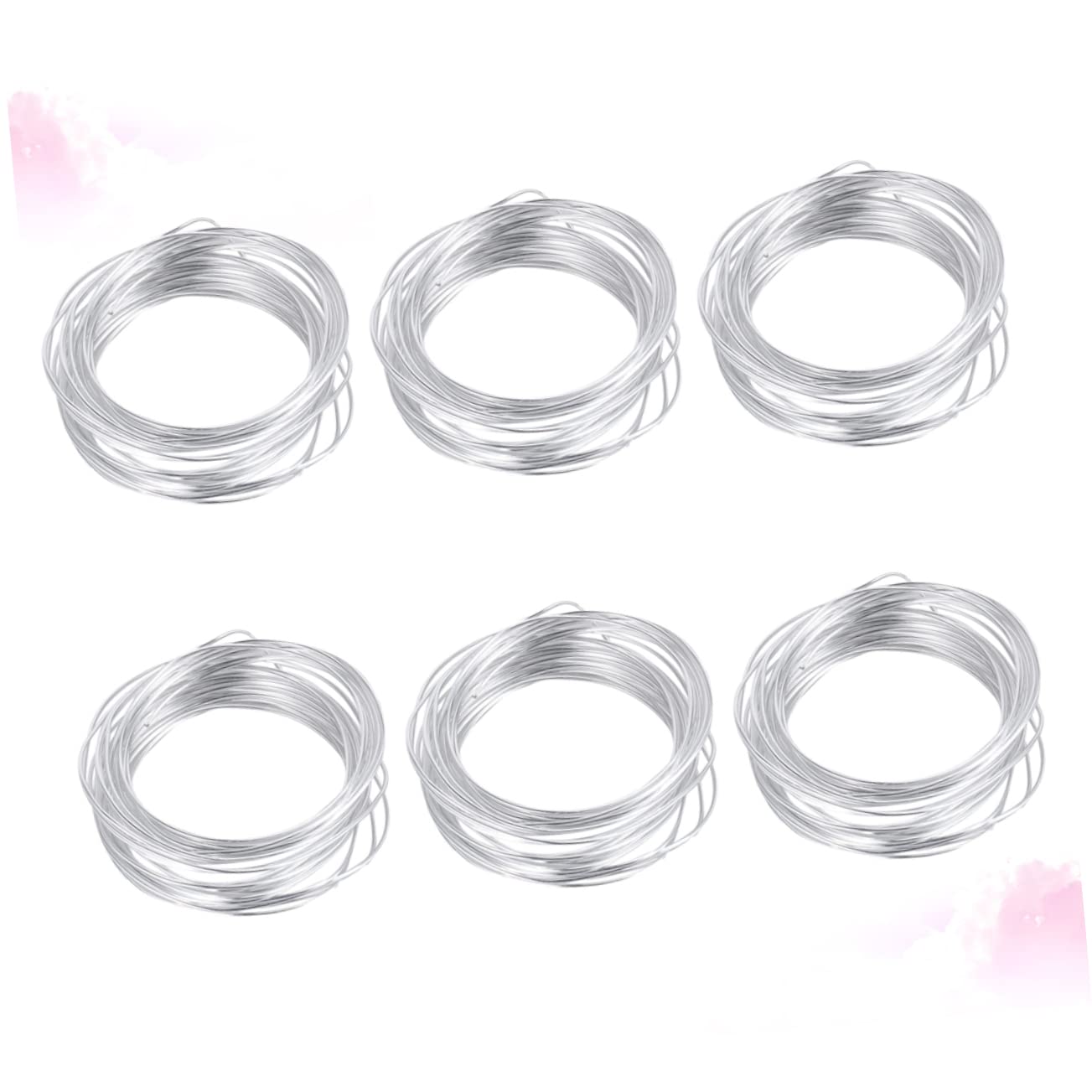 2 Sets Biegsames Metall 5 M Länge 1 Mm – 3 Mm Aluminiumdraht Für Puppenmodelle Und Projekte 6 Rollen * 2