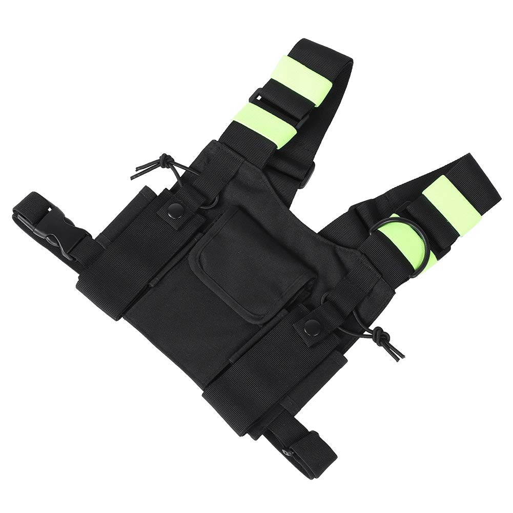 Equipo De Chaleco Con Soporte Para Arnés De Pecho De Radio, Walkie Talkies Arnés De Pecho De Radio Con Bolsas Frontales Y Bolsa Con Cremallera Arnés De Radio Universal Bolsa De Equipo De Pecho Paquete