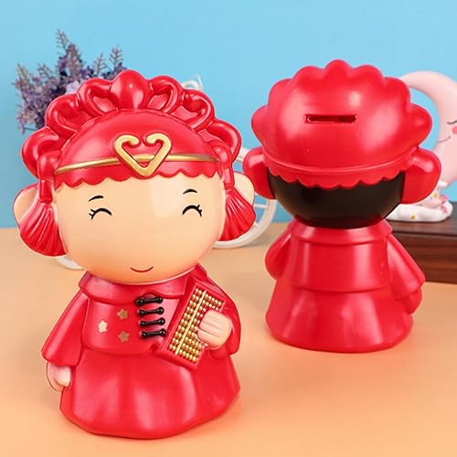 Miniatura 5 de OSALADI 1 Pair Toys for Boys Wedding Decoration Boys Piggy Bank Boy Toy Tabletop Decor Red Home Decor Girl Toys Kid Toys Kids Toys Kids Piggy Bank