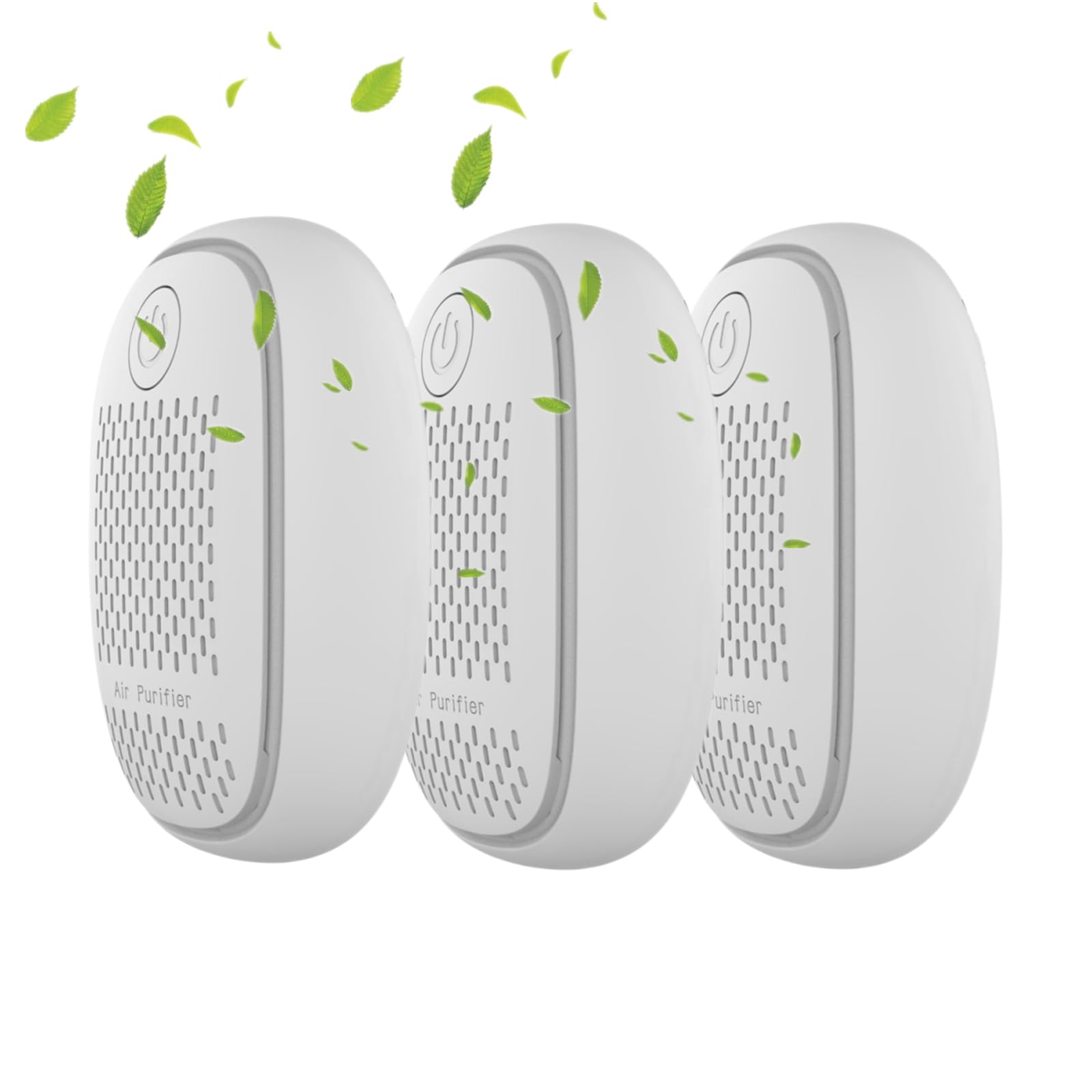 Plug-in Air Purifier,Personal Air Ionizer HEPA Filter, Mini Portable Air Purifier for Home & More Suitable for Bedrooms, Toilets, Living Room,bathrooms,closets,hotel,pet room (3, WHITE)