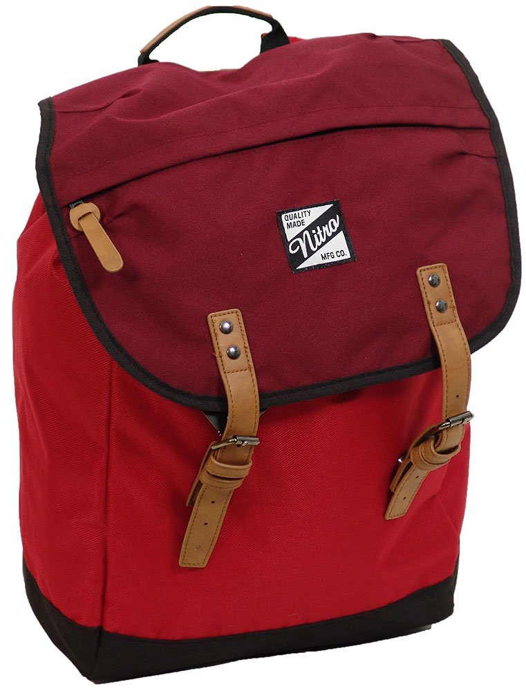 VENICE URBANER FREIZEIT DAMEN HERREN RUCKSACK IM RETRO LOOK MIT GEPOLSTERTEM 15'' LAPTOP FACH SCHULRUCKSACK WANDERRUCKSACK STREETPACK, Chili, 28 L, 560 g, 1151-878035_985