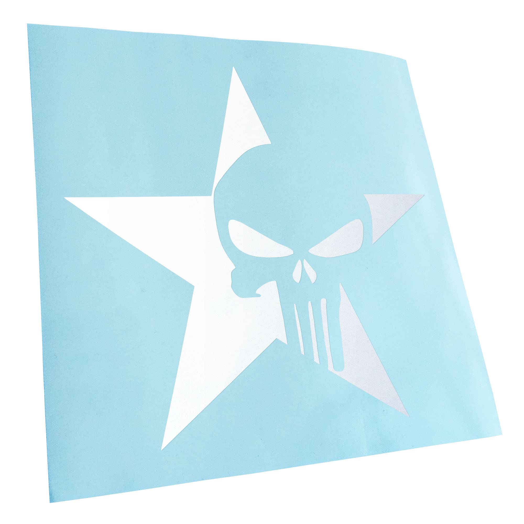 Kiwistar - Car Sticker - US Punisher Star Star Sticker for Car, Laptop, Bicycle, Truck, Motorcycle Multicolor JDM Decal Racing