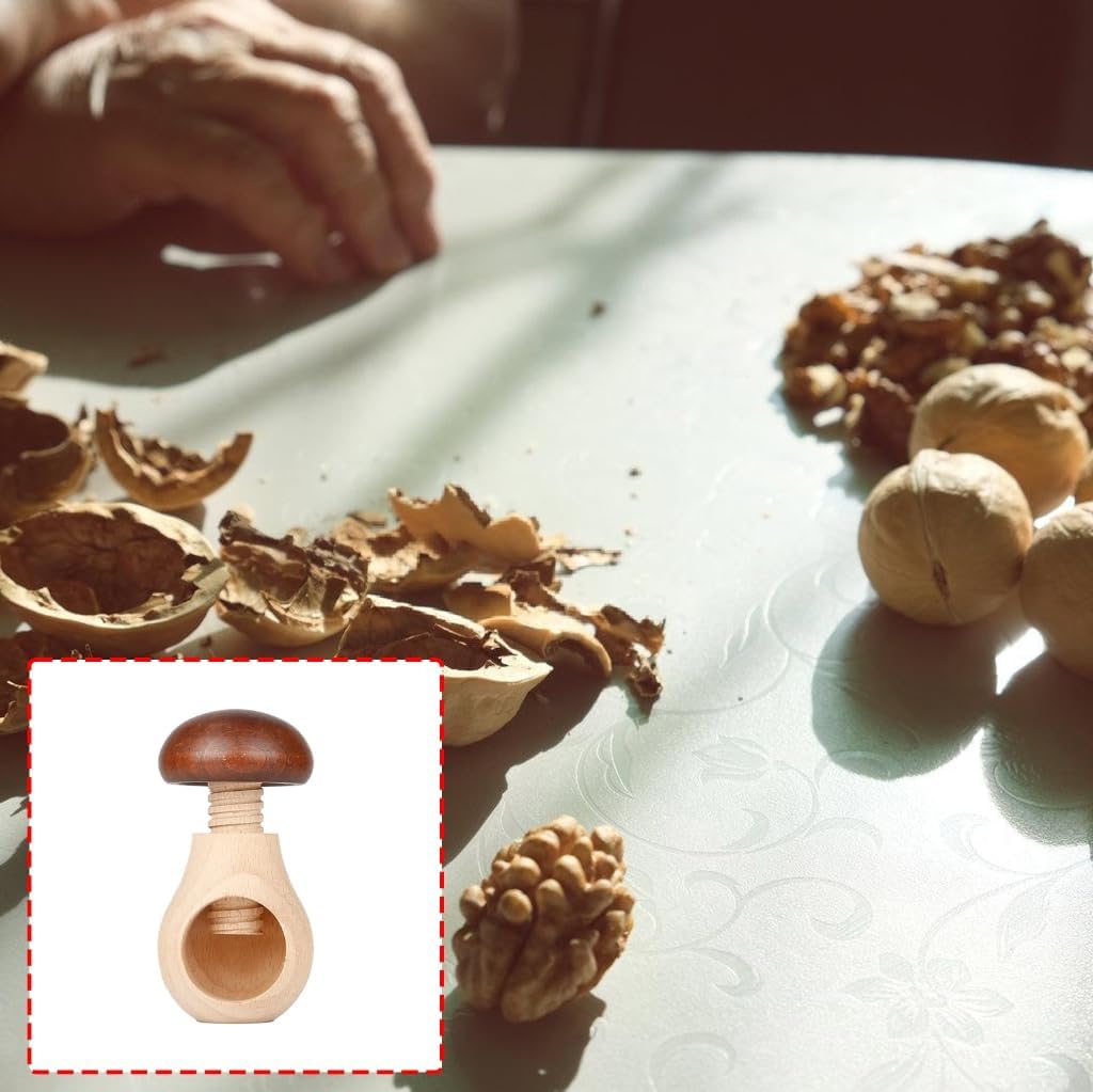 Wood Nut Cracker Tool Multifunctional Wooden Nutcrackers for Nutshell Removal