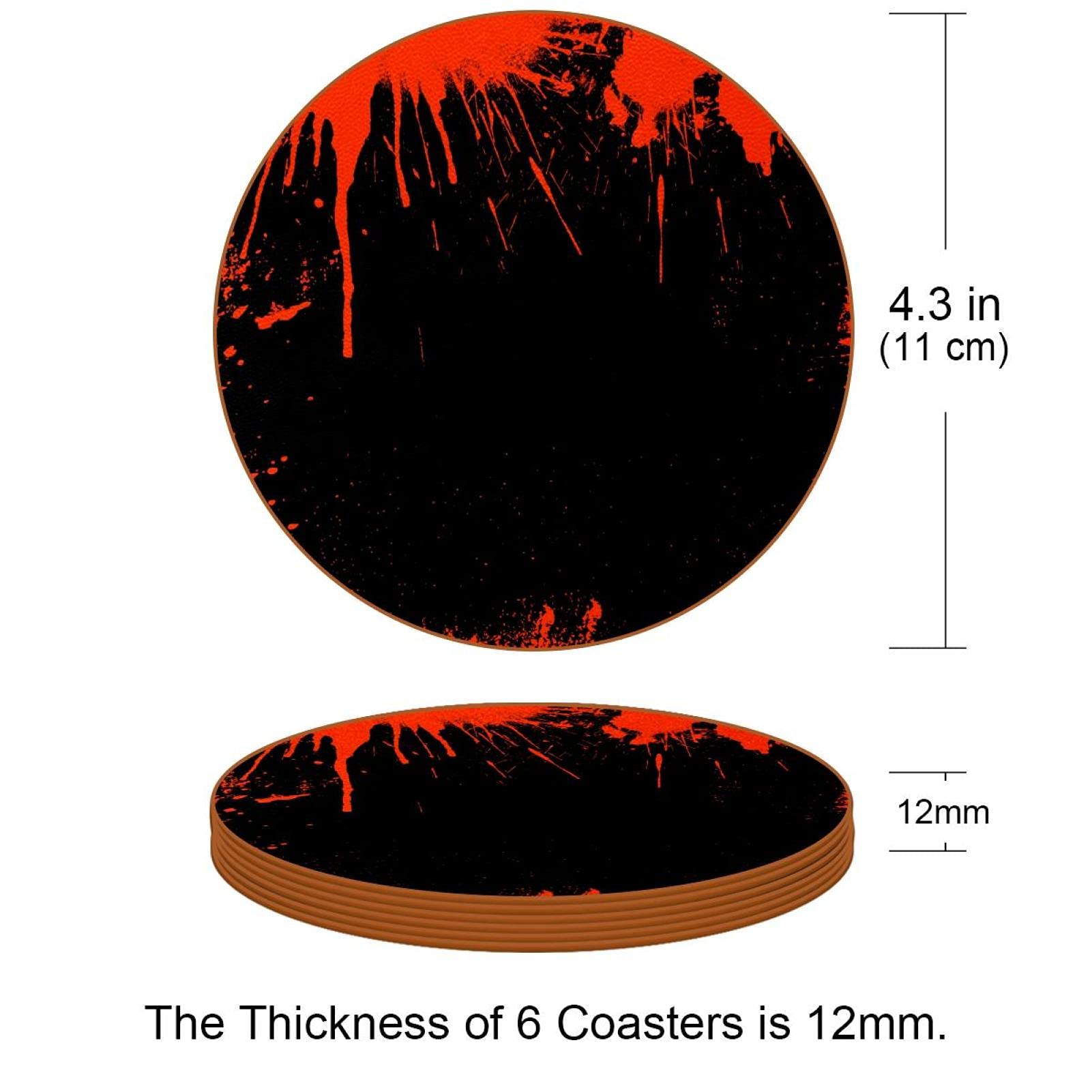 Laywvco Lot De 6 Sous-verres En Marbre émoticônes Absorbants Avec Support, Dessous De Verre En Pierre Avec Dos En Liège – Excellent Cadeau Pour Anniversaire, Pendaison De Crémaillère, Décoration De