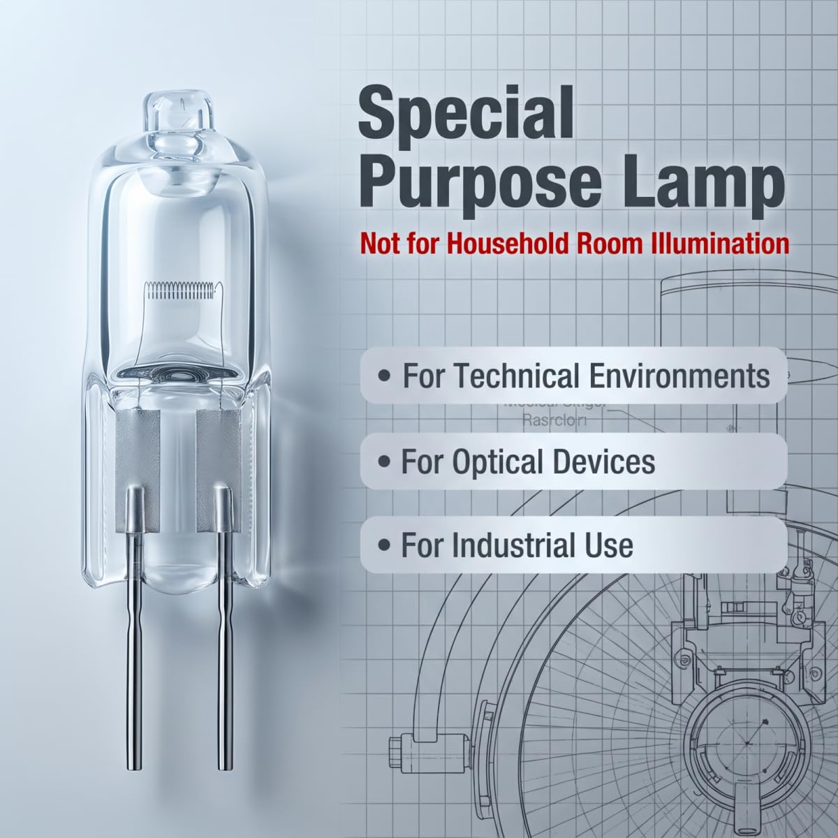 G5.3 Lampada Alogena Speciale 220V-70W Proiettore & Industria,Pack 100