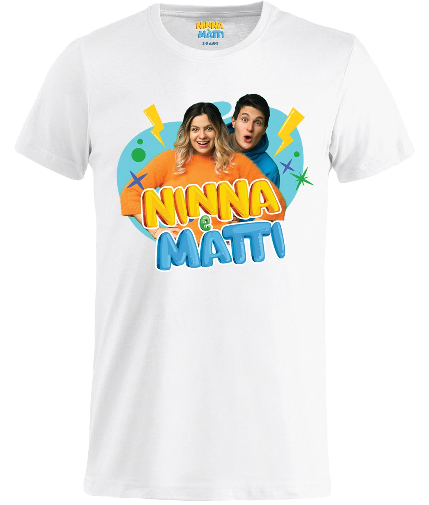 NINNA e MATTI Maglietta Ufficiale 100% Cotone con Stampa Serigrafica  Reisistente ai Lavaggi (3-5 Anni) : Amazon.it: Moda