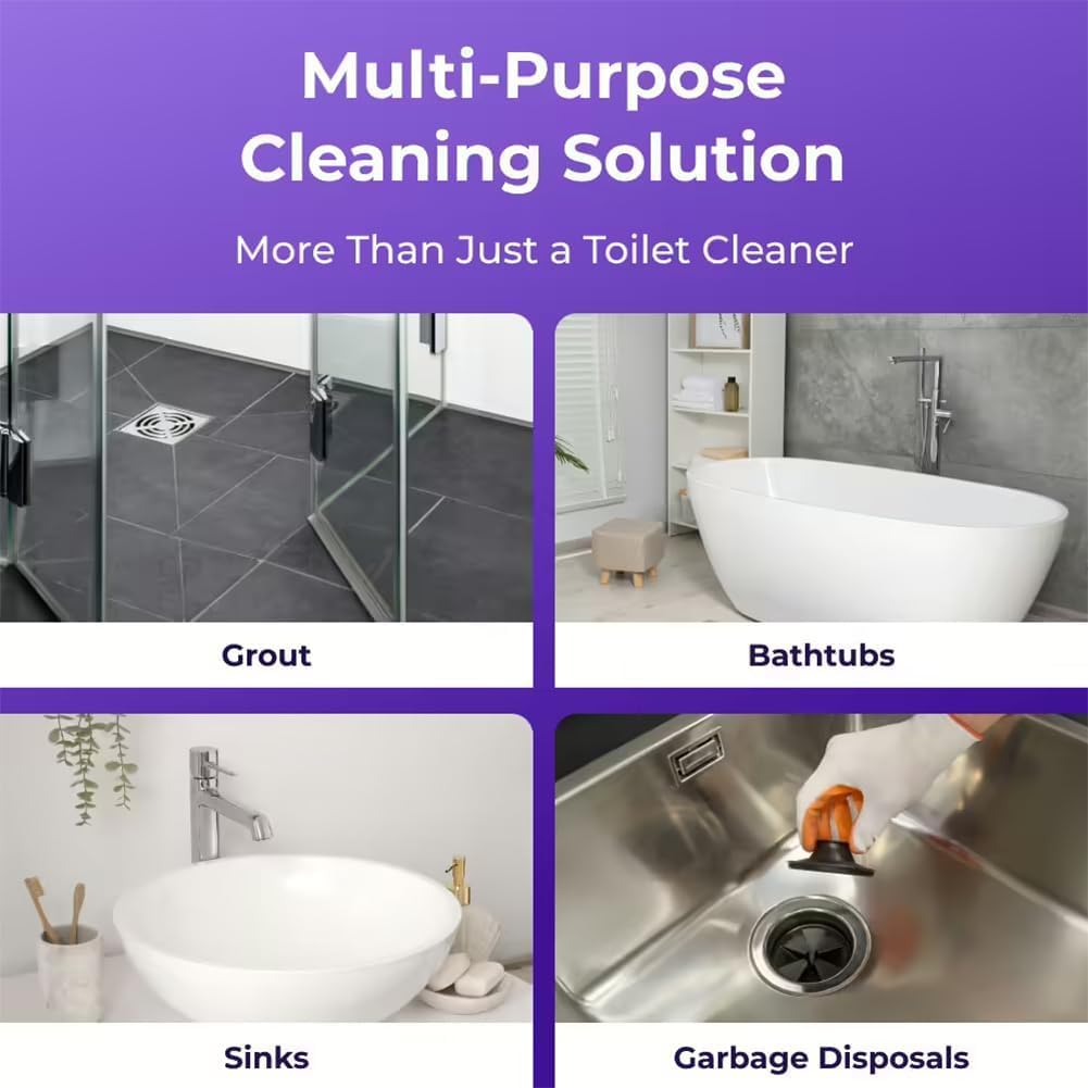 Fizzclean Limpiador de tuberías, espuma de inodoro Fizz Clean, acción instantánea Fizzclean Wc Cleaner original, experiencia Fizzclean para hacer el inodoro brillante y fresco (4 bolsas)