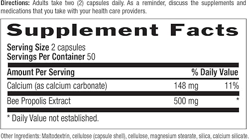 Miniatura 4 de Country Life - Cápsulas de propóleo de abeja pura, 500 mg - 100 cápsulas vegetarianas