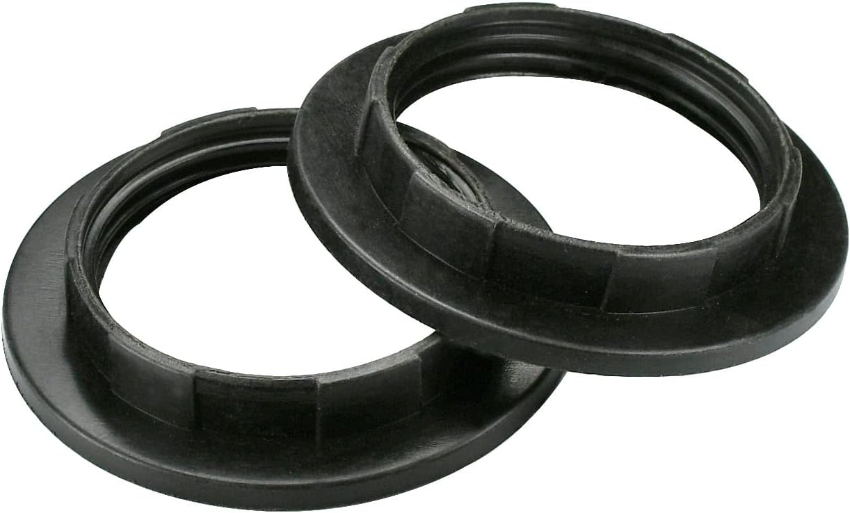 YCSSSD E26 Lamp Shade Rings, Black Light Socket Shade Ring, Aluminum