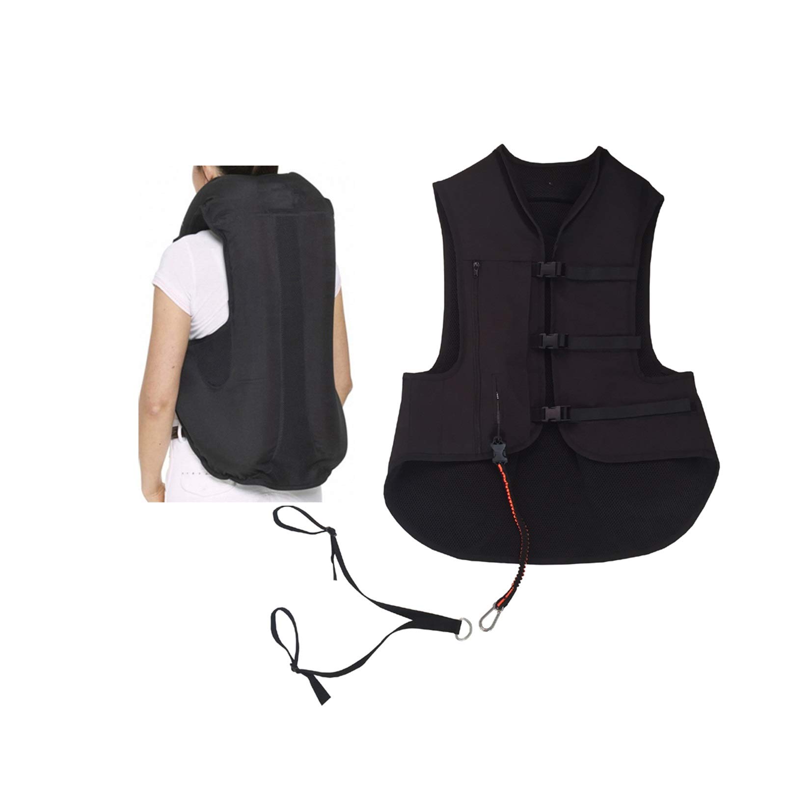 Gilet Airbag Cycliste Homme 0,15 Seconde pour Déclencher Le Gilet Airbag Tissu Résistant À l'abrasion, Doux Et Facile À Nettoyer, Adapté Aux Garçons, Filles Et Enfants Gilet airbag Moto