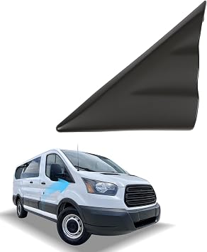 Exterior A-Pillar Mirror Corner Trim Left Driver Side Compatible with Transit 150 250 350 350HD 2015-2021, Replace CK4Z-16003-CA, Front Fender Upper Molding