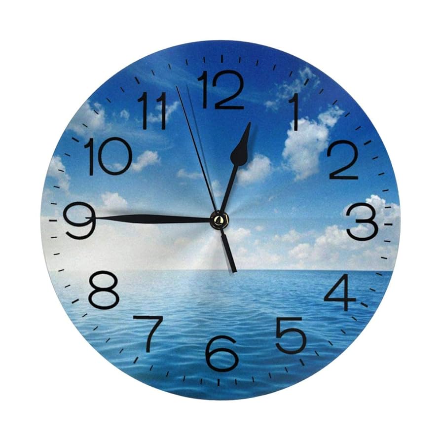 Amazon.co.jp: 海柄 青空柄 海 青空 空柄 空 掛け時計 壁掛け