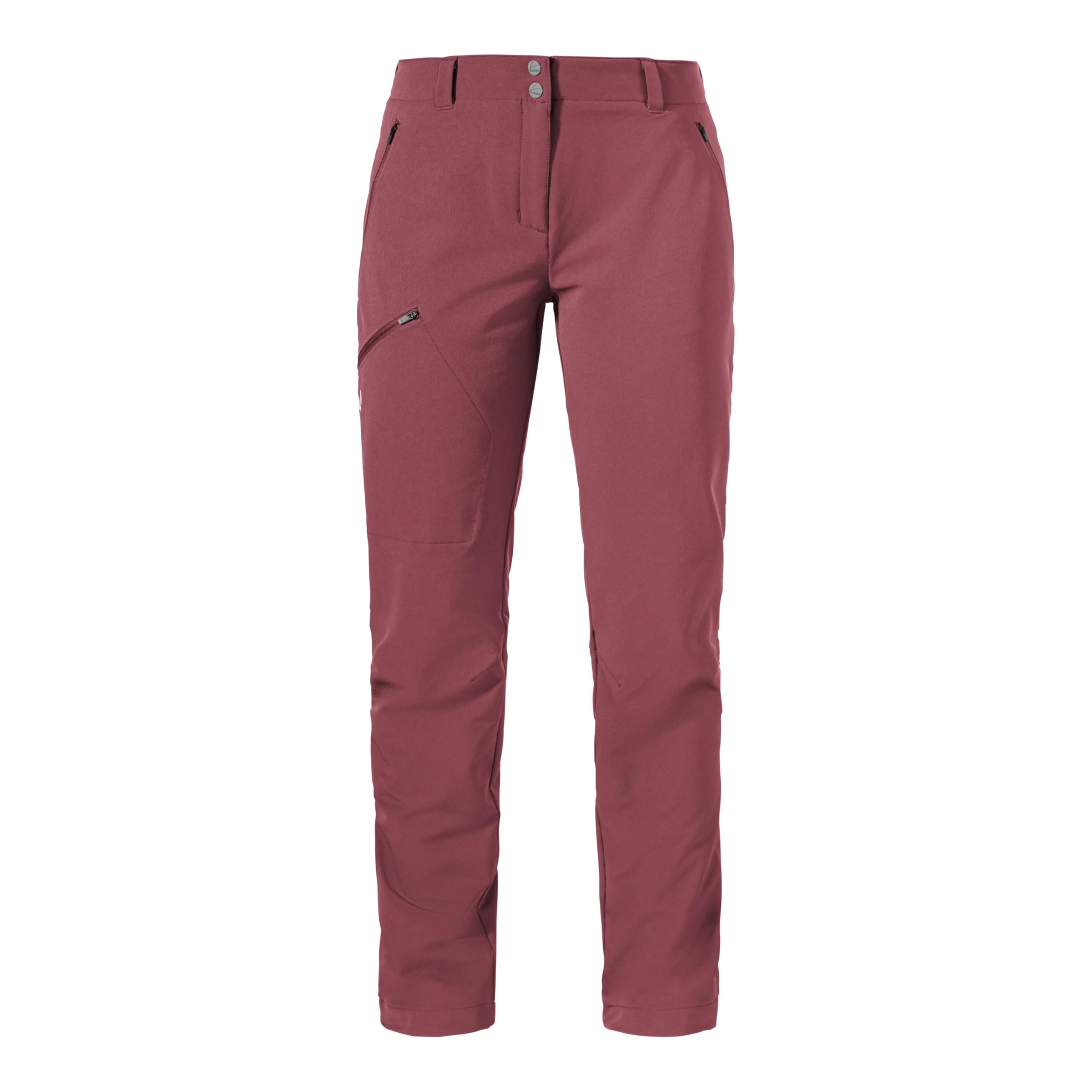 Schöffel Damen Pants Ascona Warm L, warme Wanderhose mit 4 Wege-Stretch, Wasserabweisende, atmungsaktive Thermohose, Acai, 34