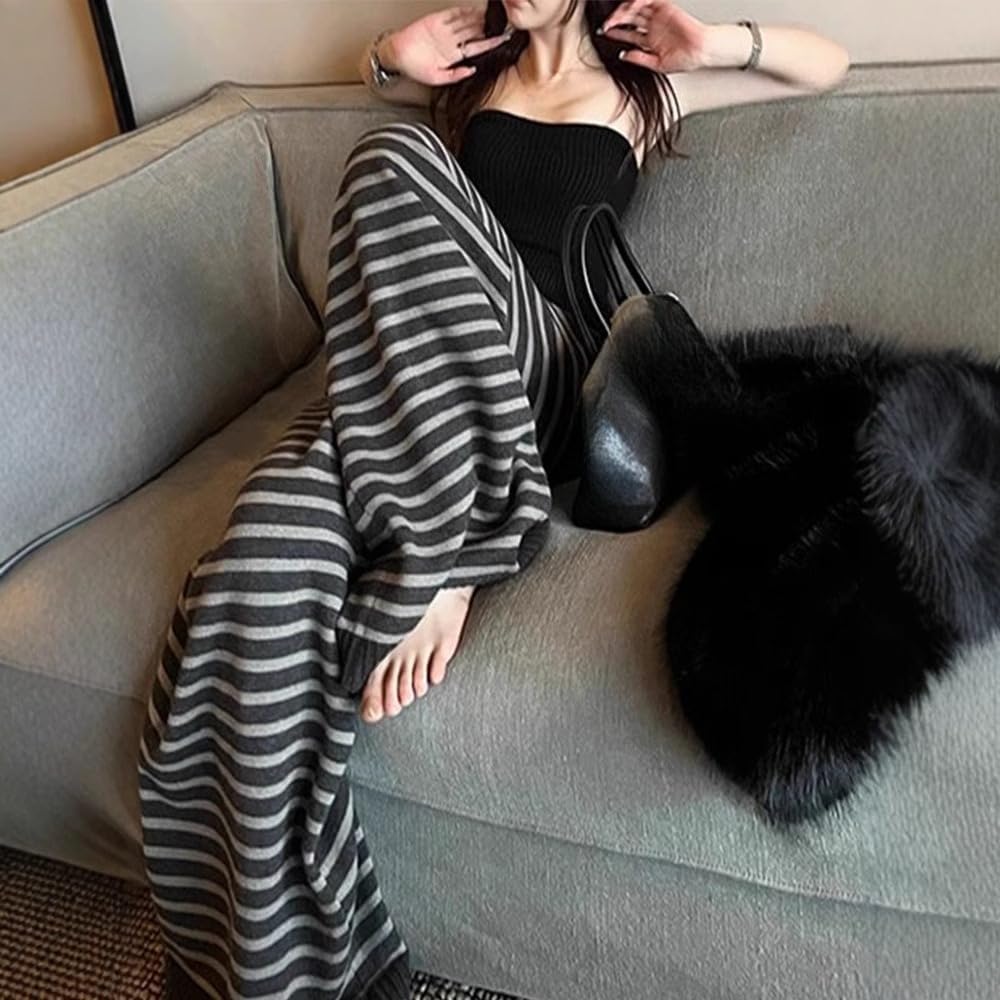 Striped Cute Pj Lounge Pants Woman Grunge Wide Leg Emo Alt Loose Y2k Pjs 2000s Casual Teen Pajamas Pants - Image 3