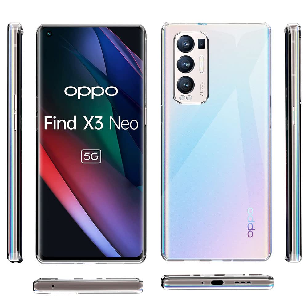 Cover NEWTOP Per Oppo Find X3 Neo / Reno 5 Pro+ - Custodia Morbida TPU Ultrasottile Antigoccia - Colore Rosso - 2