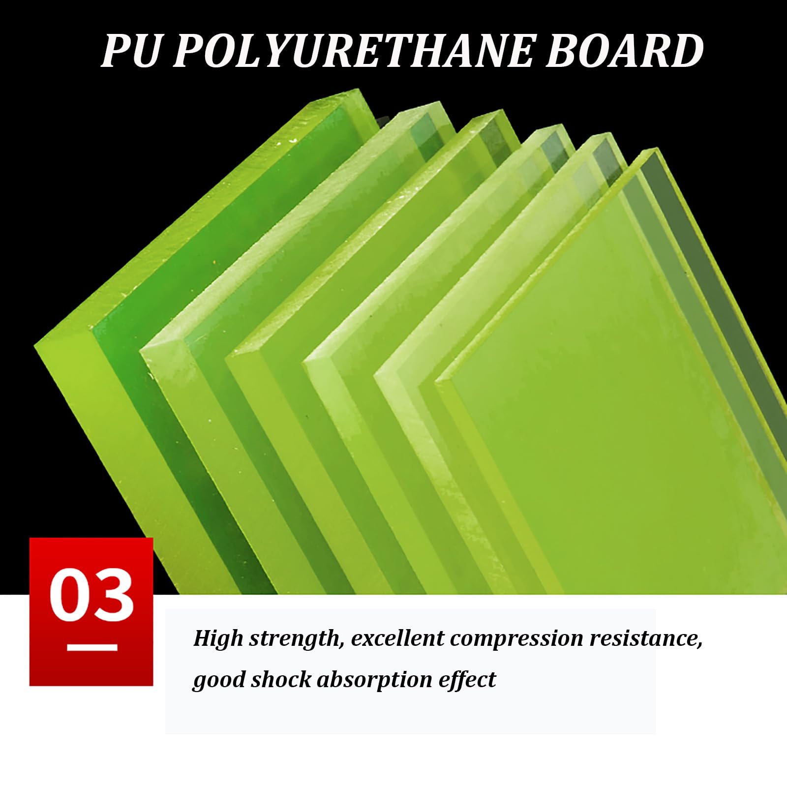 Tablero de Poliuretano PU | Tablero de PU de 1-10 mm 600x600 mm for amortiguación de sellado de construcción de bricolaje(5mm)