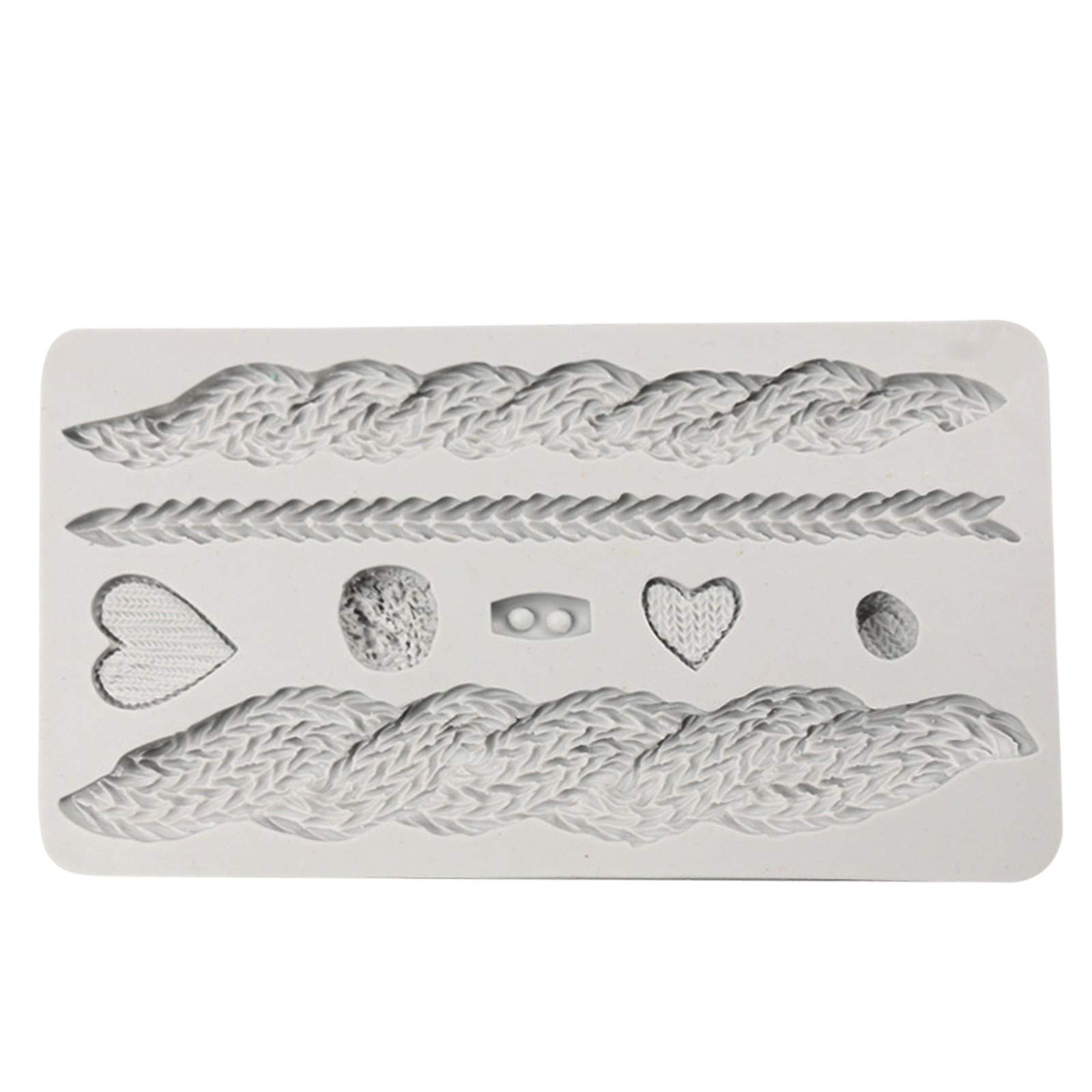 Molds Mold Fondant Cake Knitting Cake Mold Border Texture Silicone Cake Mould Small Nonstick Pan for Air Fryer