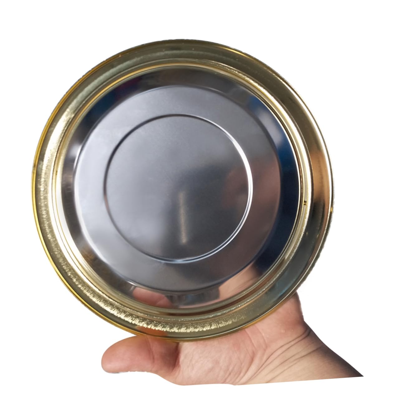 Tapa Abatible para Cubo de Basura Empotrada de Acero Inoxidable Dorado Diseño Moderno y Resistente al Óxido para Cocinas y Restaurantes