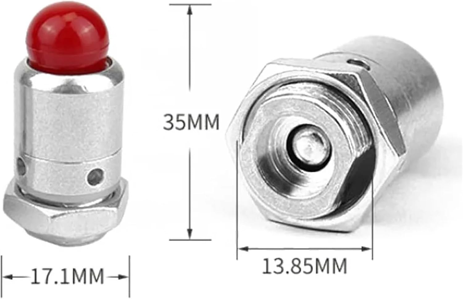 35mm High Pressure Cooker Safety Valve 3/8 Inch Food Aluminum Limiting Valve 110-160KPA Floater Safety Valve for Pressure Cooker